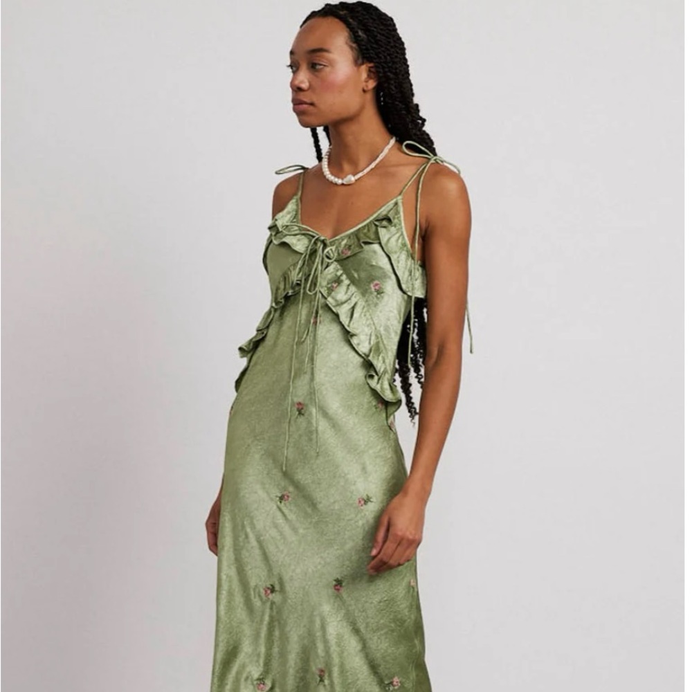 Damson Madder Oceanus Slip Dress - Sage Rose